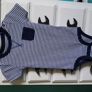 Blue stripped onesie